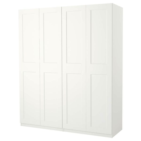 Гардероб, белый, Гримо белый, 200x60x236 см IKEA ПАКС 992.488.13 - фото 2