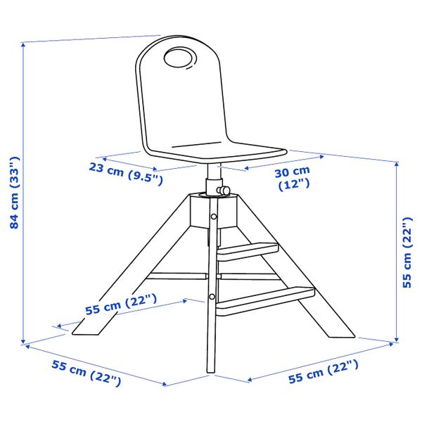 IKEA в интерьере - схема-чертеж с размерами