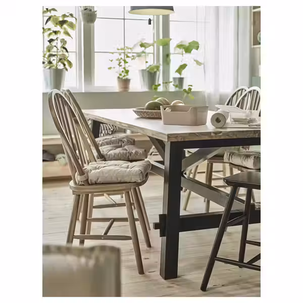 MALINDA Подушка на стул - бежевый 40/35x38x7 см - схема-чертеж с размерами