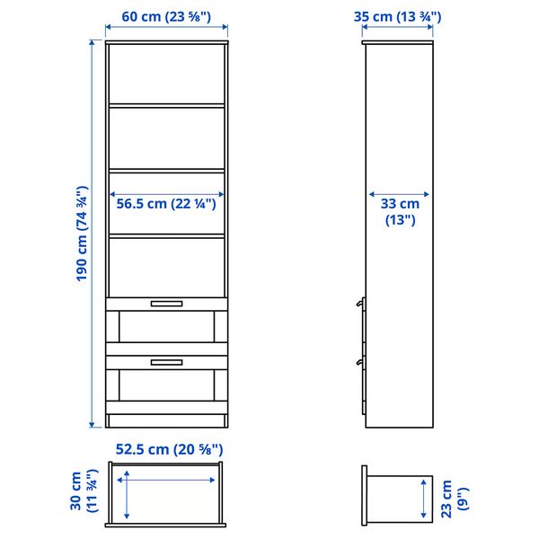 IKEA, дополнительный ракурс - схема-чертеж с размерами