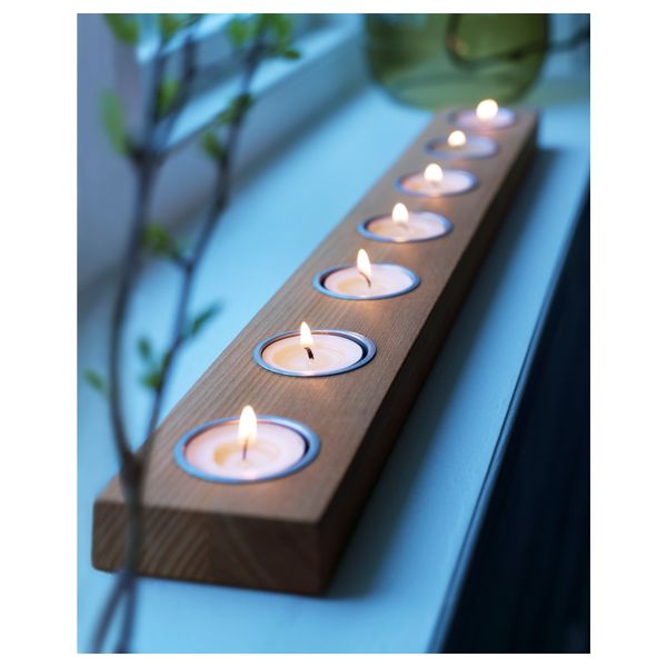 Подсвечник для греющей свечи 7-местный ХОЛЛАРЕ, темно-коричневый - фото 2