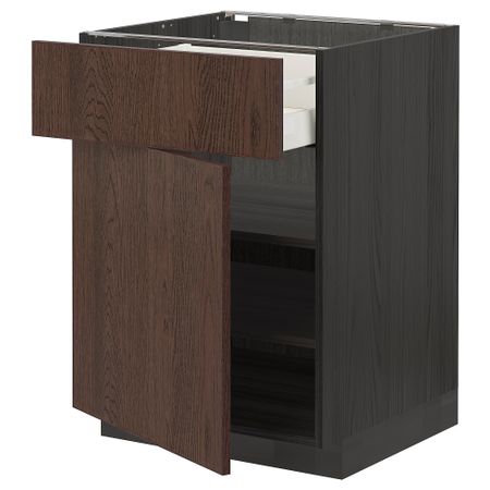 Напольный шкаф с ящиком, дверцей, 60x60 cm IKEA METOD МЕТОД, MAXIMERA МАКСИМЕРА 794.678.68