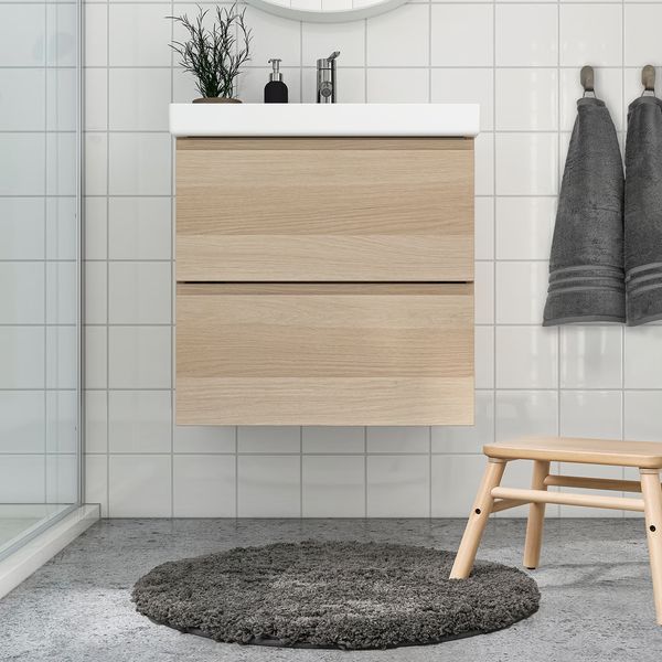 IKEA в интерьере ванной - схема-чертеж с размерами