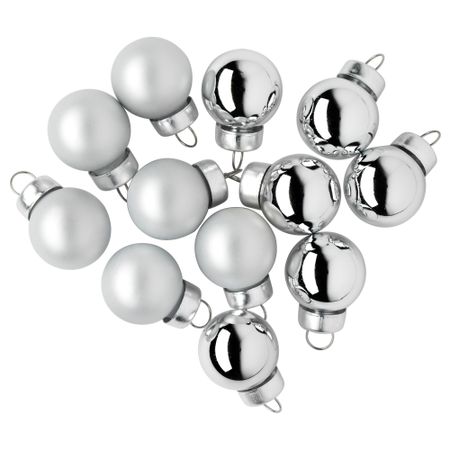 Украшение, шар ВИНТЕР 2015, стекло серебристый (2 см)