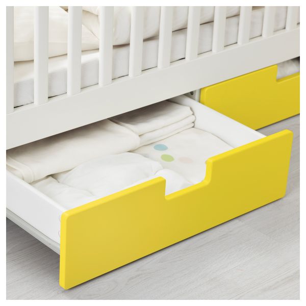 Кроватка детская с ящиками СТУВА, желтый (60x120 см) - фото 5