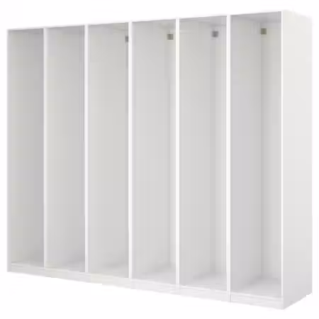 PAX 6 каркасов гардеробов - белый 300x35x201 см