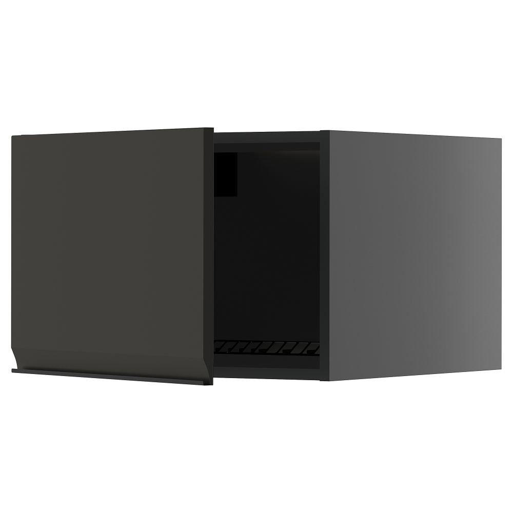 Верхний шкаф для холодильник, морозильник, черно-серый, Upplöv матовый антрацит, 60x40 см IKEA METOD МЕТОД 595.877.96 - фото 1