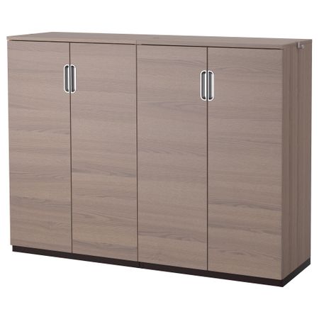 Комбинация для хранения с дверцами ГАЛАНТ, серый (160x120 см)