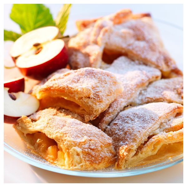 Формовая свеча, ароматическая, 3 шт НИКЭР, Яблочный пирог, бежевый - схема-чертеж с размерами