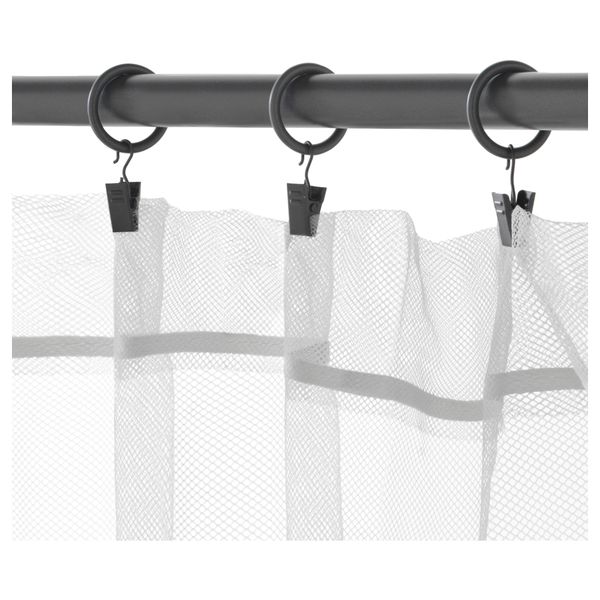 Гардин кольцо с зажимом и крючком СИРЛИГ, серебристый (25 мм) - фото 2