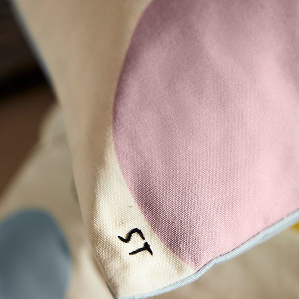 Чехол на подушку, ручная работа/орнамент-круги разноцветный 50x50 см IKEA ÄNGSMÄTARE ЭНГСМЭТАРЕ 105.150.51 - фото 5