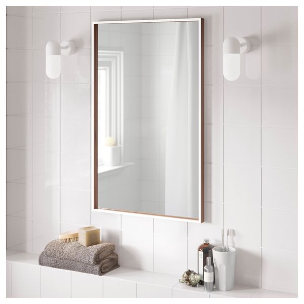 Зеркало СКОГСВОГ, белый, буковый шпон (50x80 см) - фото 3