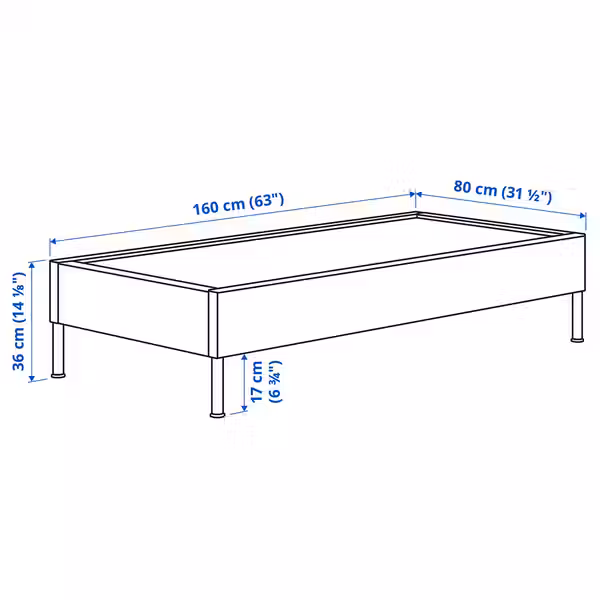 VITTSKÄR ВИТТСКЭР 2-местная секция модульного дивана - схема-чертеж с размерами