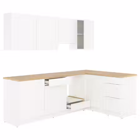 KNOXHULT Угловая кухня - белый каркас