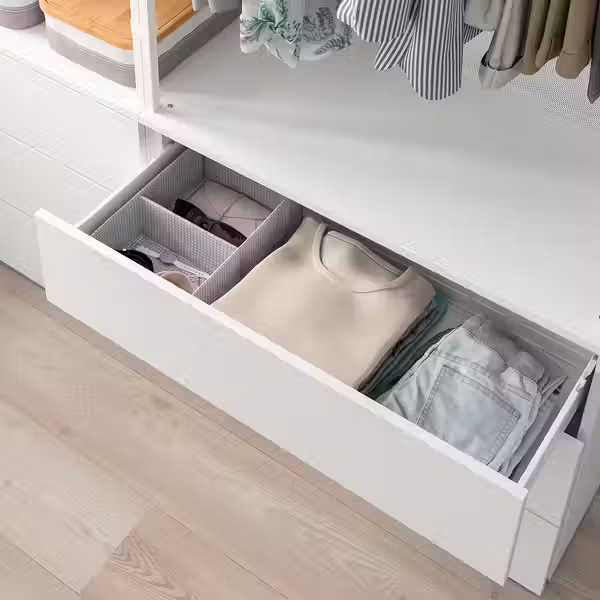 PLATSA Гардероб с 6 ящиками - белый/Fonnes белый 140x42x241 см - фото 7