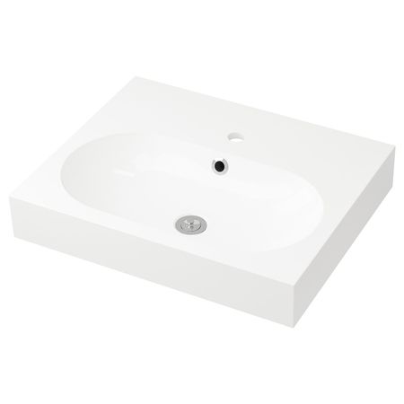 Одинарная раковина, белый 61x49x10 см IKEA BRÅVIKEN БРОВИКЕН 703.689.81