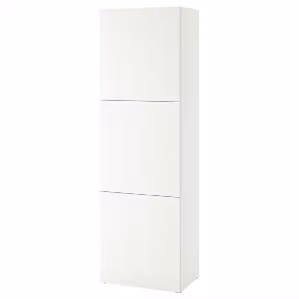 BESTÅ Стеллаж с дверьми - белый Lappviken/белый 60x42x193 см - фото 1