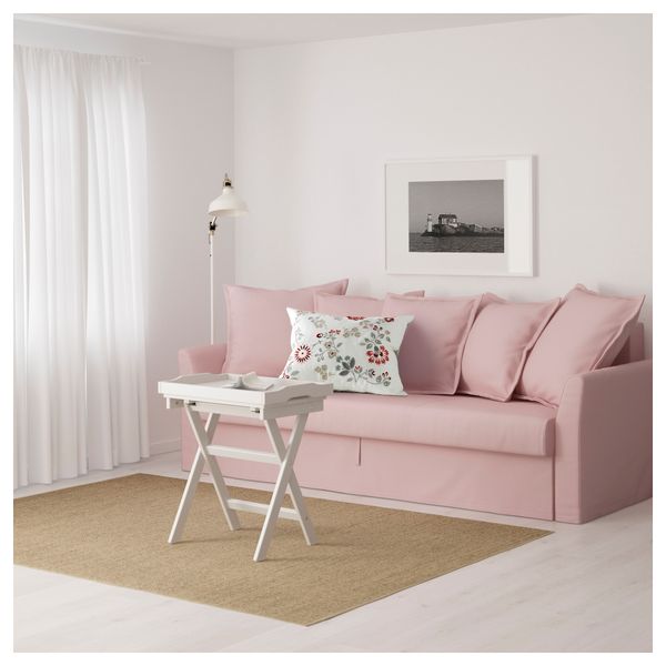 Диван-кровать 3-местный ХОЛЬМСУНД, Ранста светло-розовый - фото 2