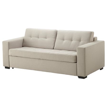 Диван-кровать 3-местный КЛАГСТОРП / ЛЭННЭС, Бальг светло-бежевый
