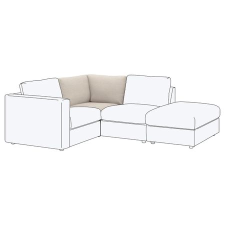 Секция угловая, Гуннаред бежевый IKEA ВИМЛЕ 192.199.37