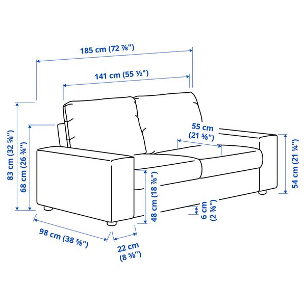 IKEA, дополнительный ракурс - схема-чертеж с размерами