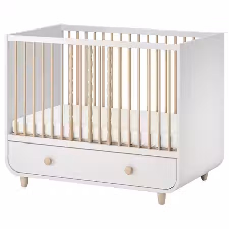 MYLLRA Детская кроватка с ящиком - белый 60x120 см