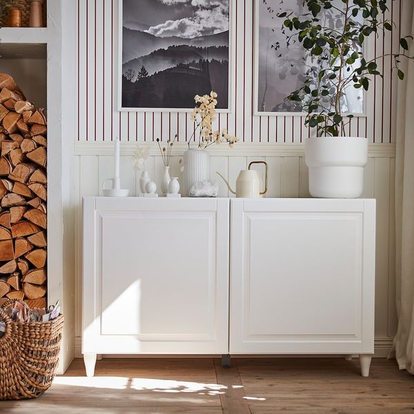 Комбинация для хранения с дверцами, белый/СМЕВИКЕН/КАББАРП белый 120x42x74 см IKEA BESTÅ БЕСТО 593.848.69 - фото 5