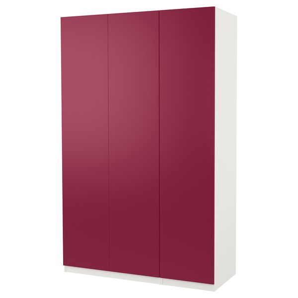 Гардероб ПАКС, белый, Форсанд темно-красный (150x60x236 см) - фото 2