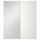 Пара раздвижных дверей АУЛИ / МЕХАМН, зеркальное стекло, белый