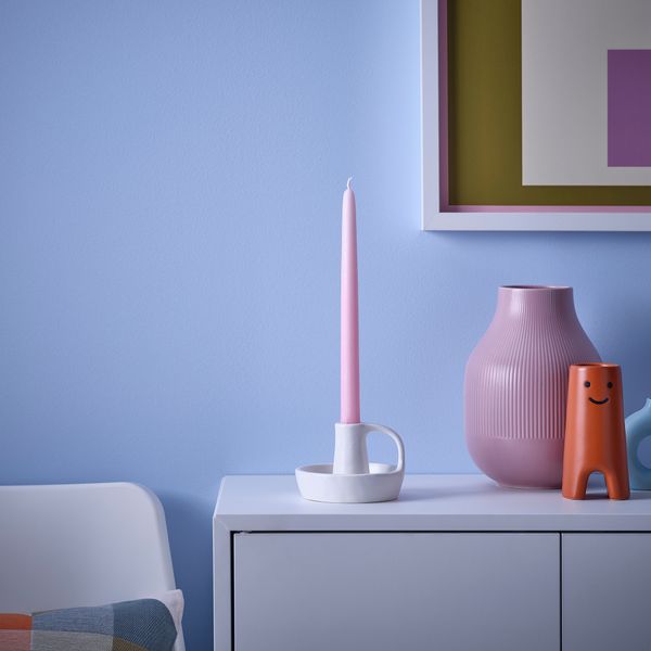 Неароматическая свеча, светло-розовый, 25 см IKEA KLOKHET КЛОКХЕТ 005.827.29 - схема-чертеж с размерами