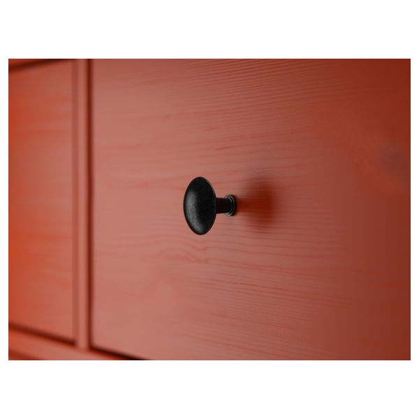 Комод с 8 ящиками ХЕМНЭС, красно-коричневый - схема-чертеж с размерами