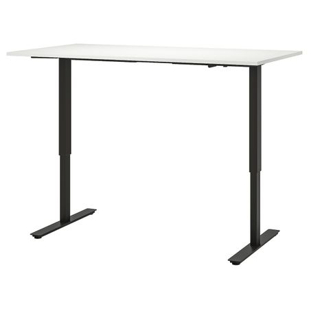 Стол/трансф, белый/антрацит 160x80 см IKEA TROTTEN ТРОТТЕН 994.296.01