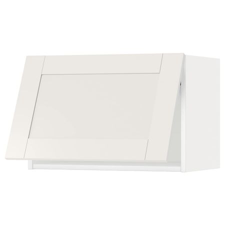 Горизонтальный навесной шкаф, белый/Сэведаль белый 60x40 см IKEA METOD МЕТОД 893.923.68