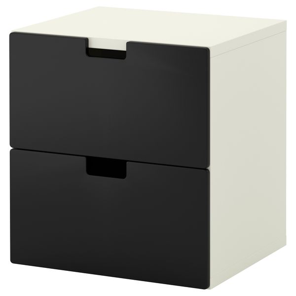 Комод с 2 ящиками СТУВА, черный (60x50x64 см) - фото 1