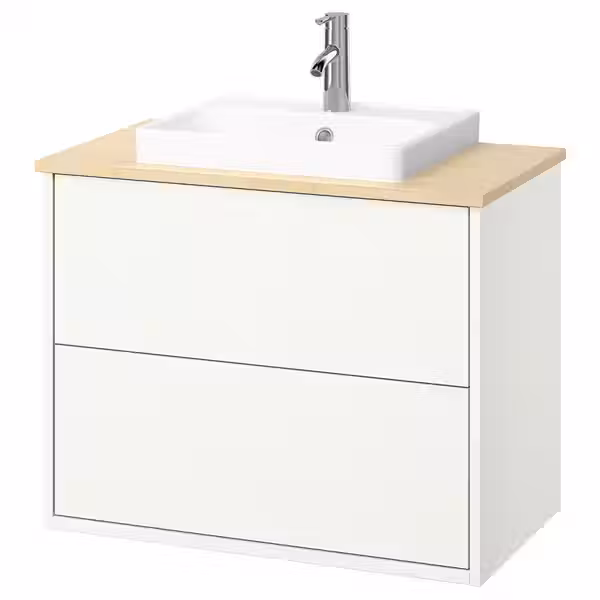 HAVBÄCK / ORRSJÖN ОРРШЁН Шкаф с ящиками/раковина/смеситель - фото 1