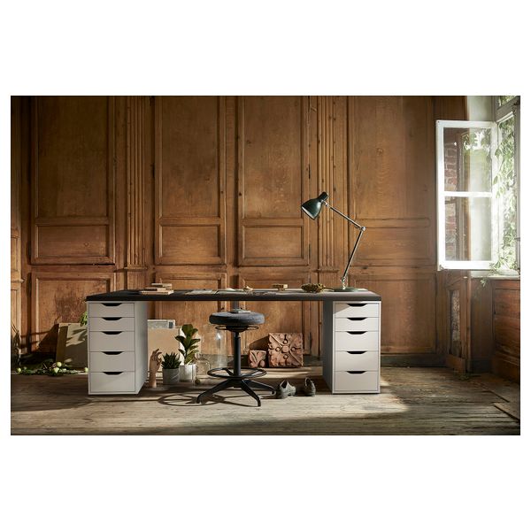 Письменный стол, 200x60 см, темно-серый-белый IKEA ALEX АЛЕКС, LAGKAPTEN ЛАГКАПТЕН 494.175.68 - фото 7