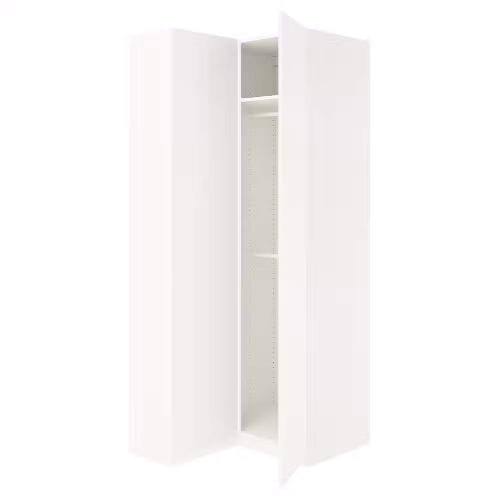 PAX / FORSAND Гардероб угловой - белый/белый 111/88x236 см - схема-чертеж с размерами