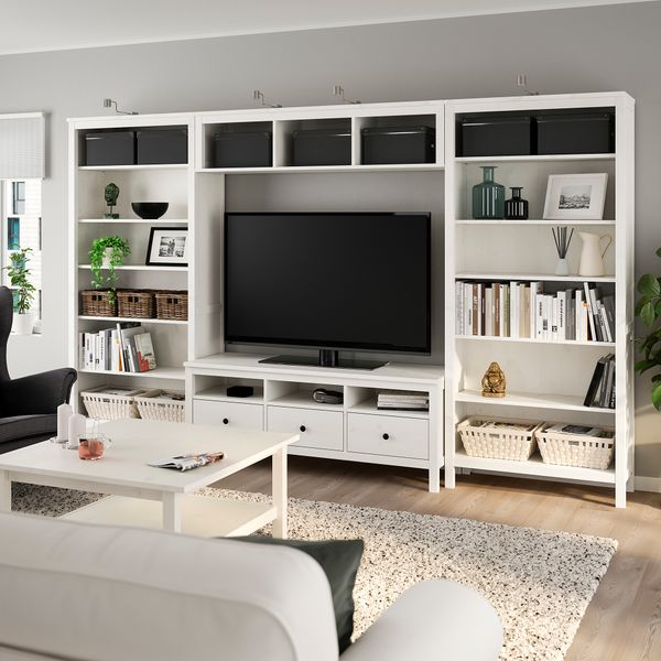 Шкаф для ТВ, комбинация, 326x197 см, белая морилка IKEA HEMNES ХЕМНЭС 792.995.54 - фото 3