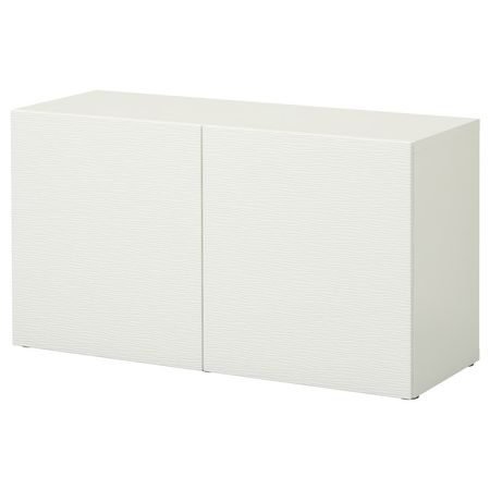 BESTÅ Стеллаж с дверьми - Laxviken белый 120x42x64 см