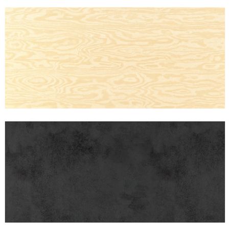 LYSEKIL Настенная панель - двусторонний чёрный/под фанеру 119.6x55 см