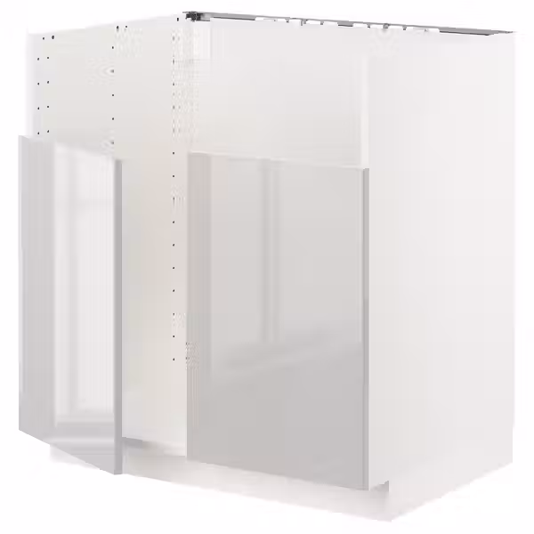 METOD Шкаф для мойки ТАЛЛШЁН - белый/Ringhult светло-серый 80x60 см - фото 1