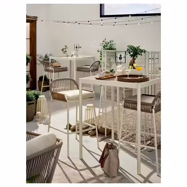 LUNGÖN ЛУНГЁН Ширма - белый с оттенком для дома/для сада 140x80x40 см - фото 4