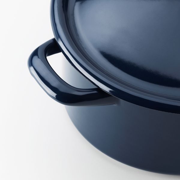 Кастрюля с крышкой, эмалированная сталь 5 л IKEA VARDAGEN ВАРДАГЕН 403.911.29 - фото 8