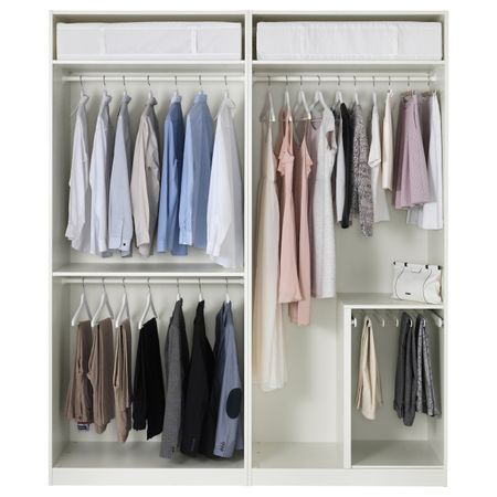 Гардероб, белый, 200x58x236 см IKEA ПАКС 191.284.47