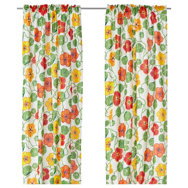 Гардины, 1 пара БЛУМРАНК, цветок (145x300 см) - фото 1