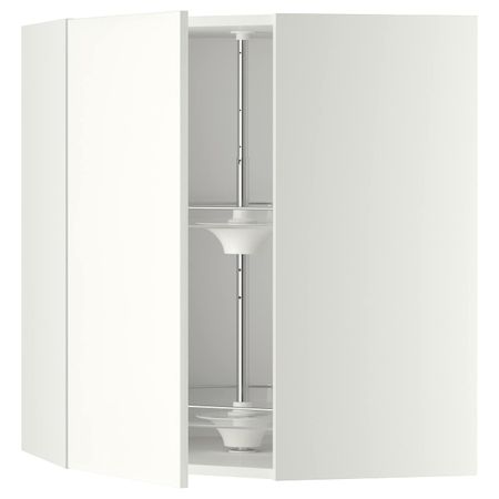 Угловой навесного шкаф с вращающейся секц, белый/Хэггеби белый 68x80 см IKEA METOD МЕТОД 692.261.67