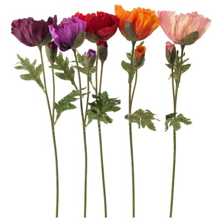 Цветок искусственный СМИККА, Мак разные цвета (50 см)