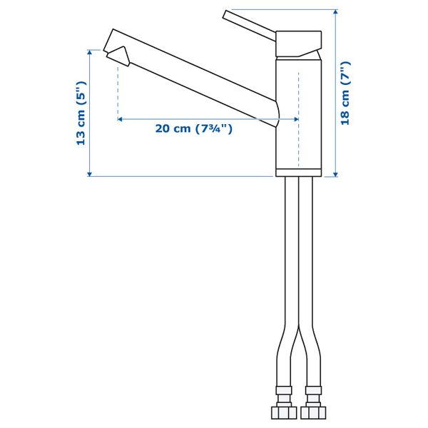 IKEA в интерьере - схема-чертеж с размерами