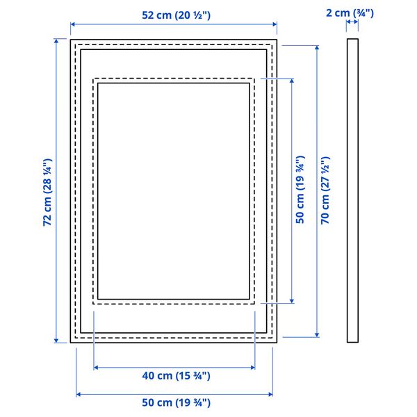 IKEA, дополнительный ракурс - схема-чертеж с размерами