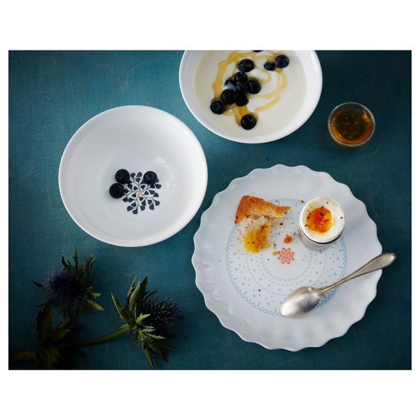 Тарелка десертная САННИНГ, белый, с рисунком (19 см) - фото 2